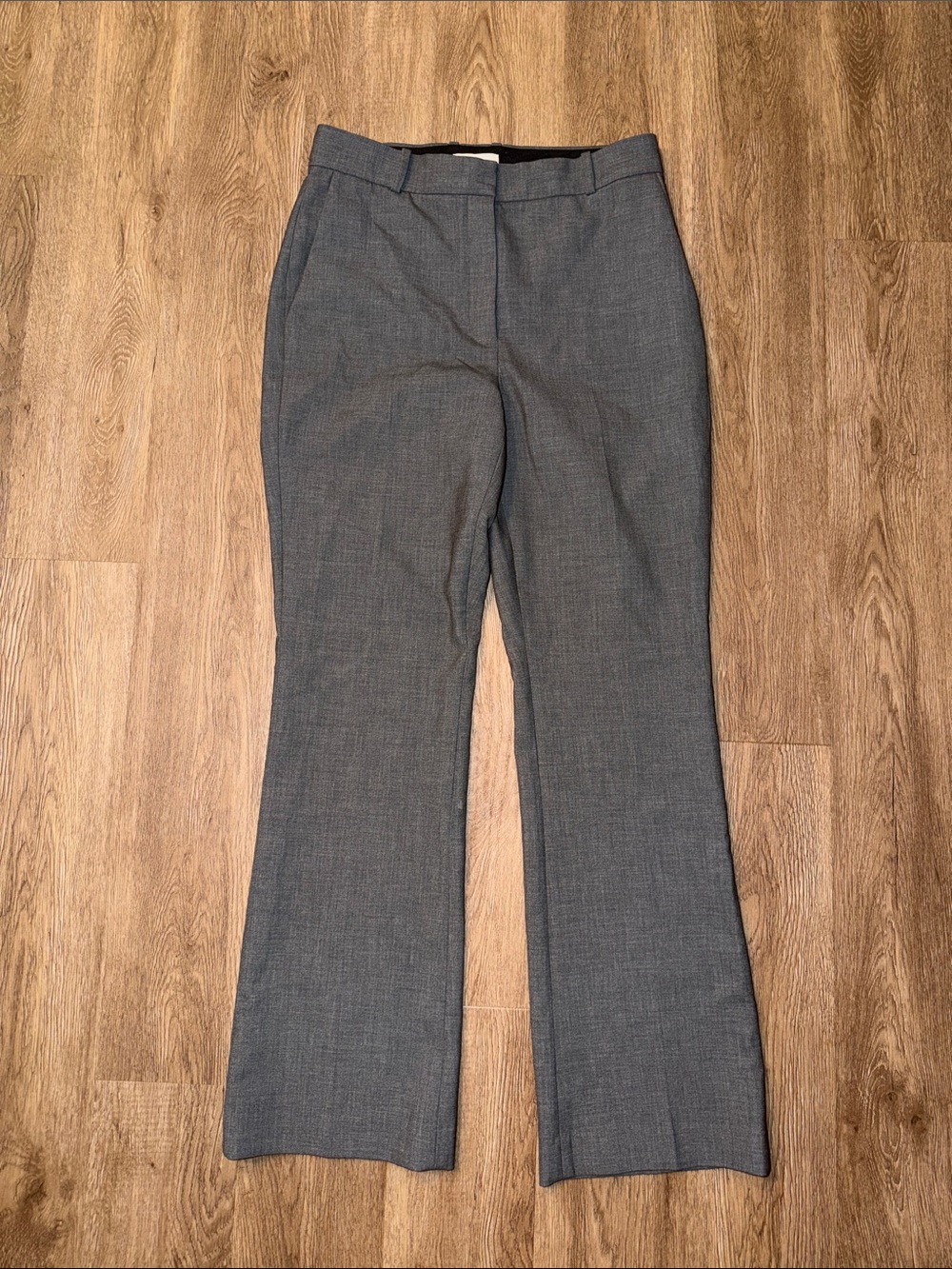 Aritzia Babaton Grey Flare Pants Size 10 Tailored High Rise Trouser Workwear